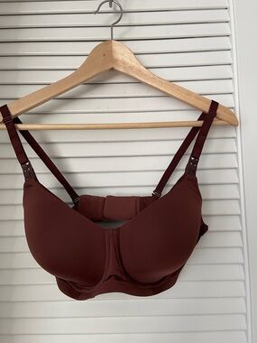 Women's Nursing and Pumping Bra in Chocolate Brown